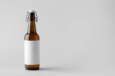 Bira şişe Mock-Up-boş etiket