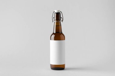 Bira şişe Mock-Up-boş etiket
