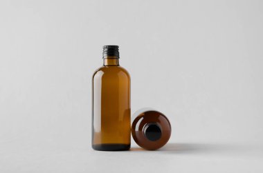 İlaç şişe Mock-Up-iki şişe