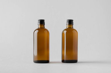 İlaç şişe Mock-Up-iki şişe
