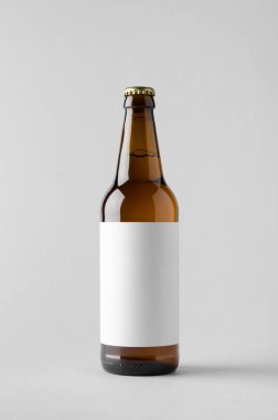 Bira şişe Mock-Up-boş etiket