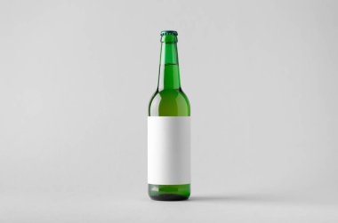 Bira şişe Mock-Up-boş etiket