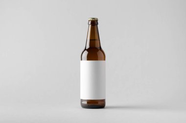 Bira şişe Mock-Up-boş etiket