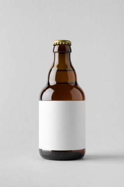 Bira şişe Mock-Up-boş etiket