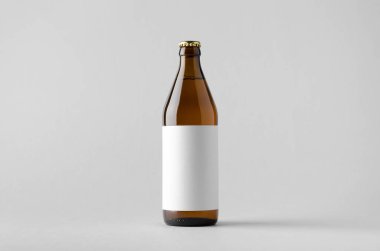 Bira şişe Mock-Up-boş etiket