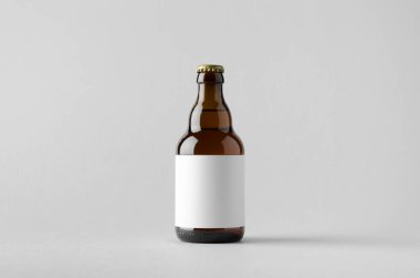 Bira şişe Mock-Up-boş etiket