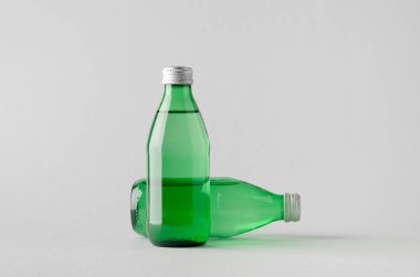 Su şişesi Mock-Up-iki şişe