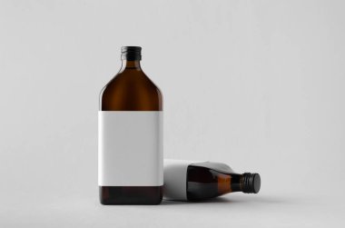 İlaç şişe Mock-Up-iki şişe. Boş etiket