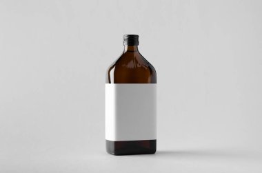 İlaç şişe Mock-Up-boş etiket