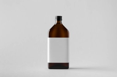 İlaç şişe Mock-Up-boş etiket