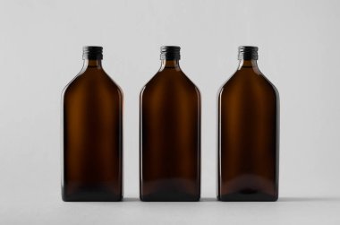 İlaç şişe Mock-Up-üç şişe