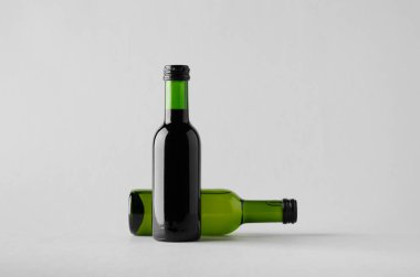 Şarap çeyrek / Mini Mock-Up-iki şişe şişe