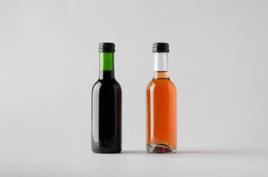 Şarap çeyrek / Mini Mock-Up-iki şişe şişe