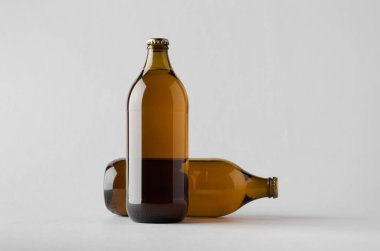 Bira şişe Mock-Up-iki şişe