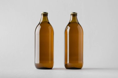 Bira şişe Mock-Up-iki şişe