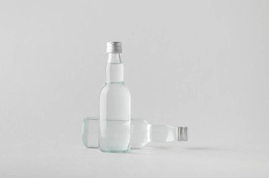 Minyatür ruhları / şişe Mock-Up-iki şişe içki