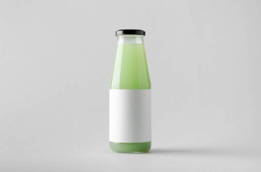 Suyu şişe Mock-Up-boş etiket