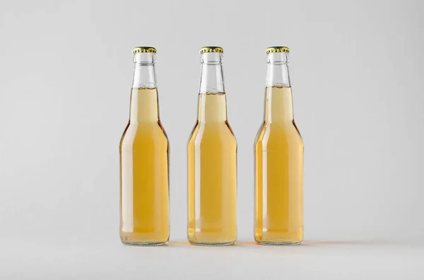 Bier Fles Mock Drie Flessen — Stockfoto