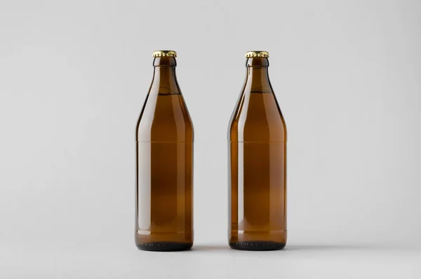 Макет Бутылок Пива Две Бутылки — стоковое фото