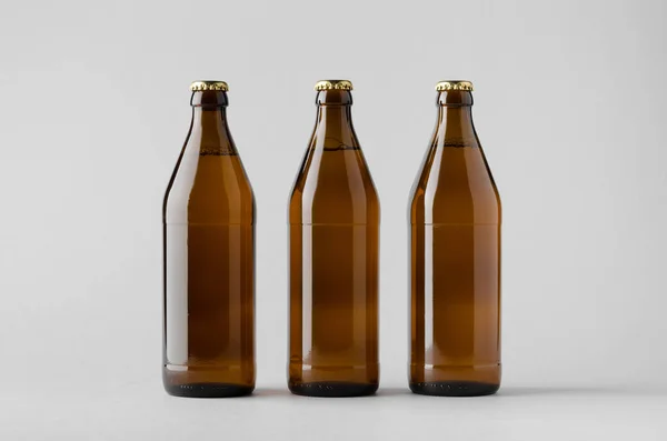 Bier Fles Mock Drie Flessen — Stockfoto