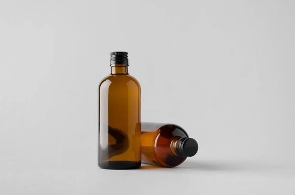 Farmaceutiska Flaska Mock Två Flaskor — Stockfoto
