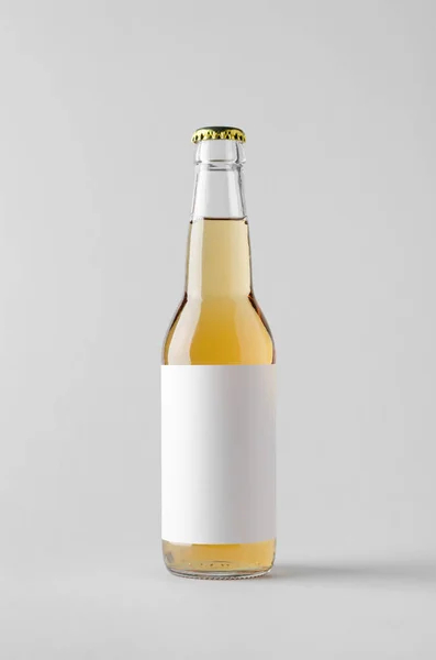 Beer Bottle Mock Blank Label — Stock Photo, Image