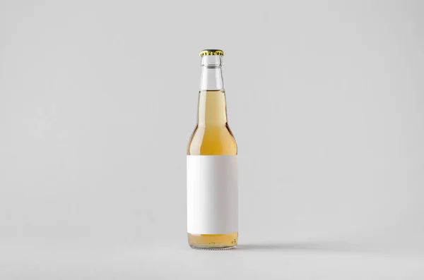 Bierflaschen Attrappe Leeres Etikett — Stockfoto