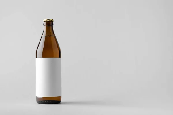 Bier Fles Mock Blank Label — Stockfoto