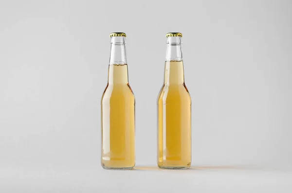 Макет Бутылок Пива Две Бутылки — стоковое фото