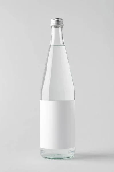 Botella Agua Mock Etiqueta Blanco —  Fotos de Stock