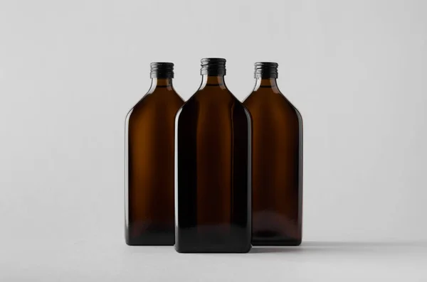 Farmaceutiska Flaska Mock Tre Flaskor — Stockfoto