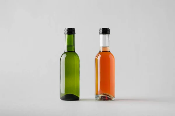 Vin Kvartalet Mini Flaska Mock Två Flaskor — Stockfoto