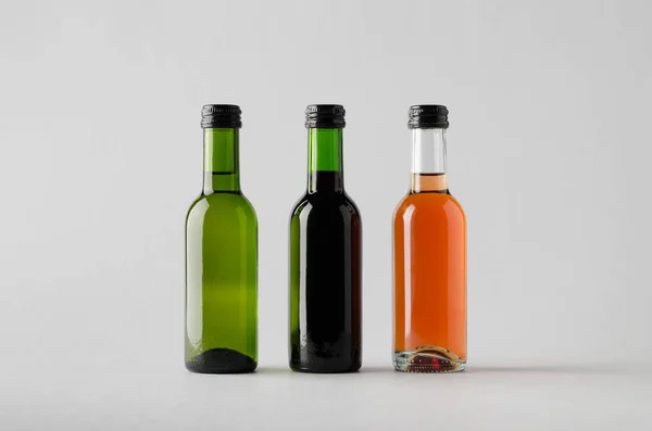 Wijn Kwartaal Mini Fles Mock Drie Flessen — Stockfoto