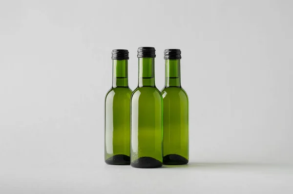 Vin Kvartalet Mini Flaska Mock Tre Flaskor — Stockfoto