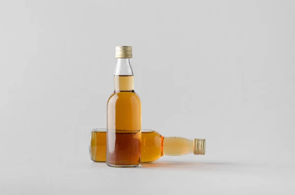 Miniature Spirits Liquor Bottle Mock Two Bottles — Stock Photo, Image