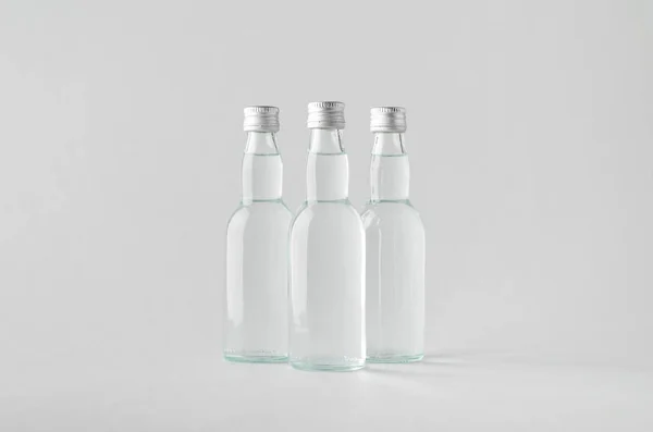 Miniatyr Sprit Vätska Flaska Mock Tre Flaskor — Stockfoto