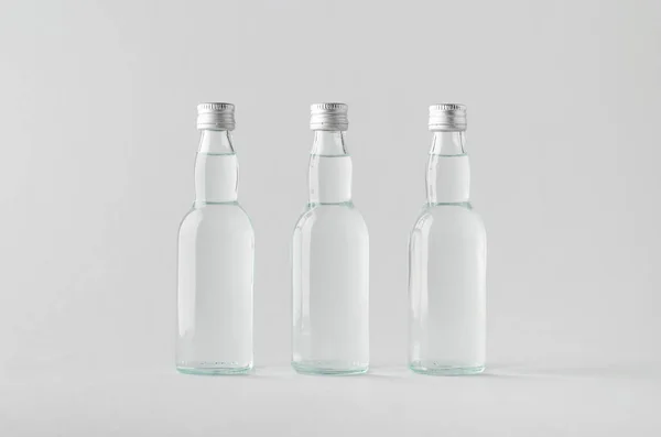 Miniatyr Sprit Vätska Flaska Mock Tre Flaskor — Stockfoto