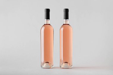 Şarap şişesi Mock-Up-iki şişe