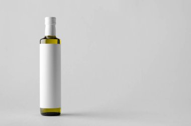 Zeytin / ayçiçeği / susam yağı şişe Mock-Up-boş etiket