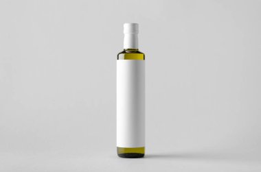 Zeytin / ayçiçeği / susam yağı şişe Mock-Up-boş etiket