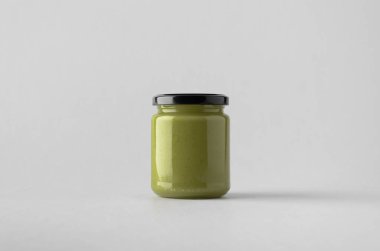 Kabak / kavanoz Mock-Up tereyağı kenevir tohumu