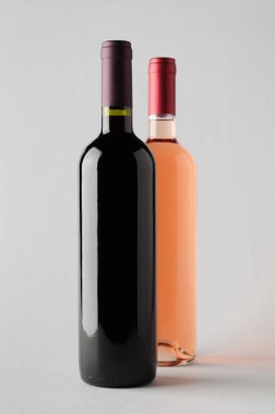 Şarap şişesi Mock-Up-iki şişe