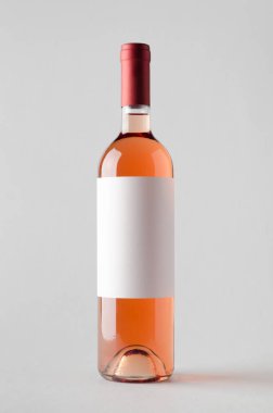 Şarap şişesi Mock-Up. Boş etiket