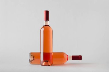 Şarap şişesi Mock-Up-iki şişe