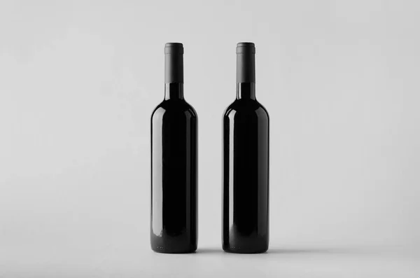 Vinflaska Mock Två Flaskor — Stockfoto