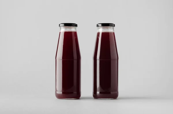 Juice Flaska Mock Två Flaskor — Stockfoto