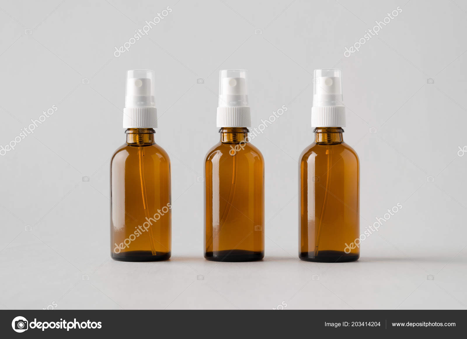 Download Amber Spray Bottle Mock Three Bottles Royalty Free Photo Stock Image By C Shablonstudio 203414204