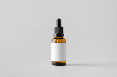 Damlalık şişe Mock-Up-boş etiket