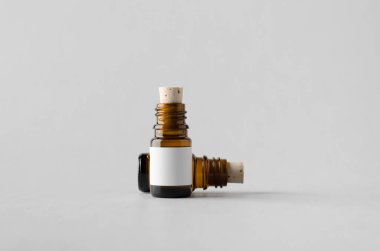 İlaç şişe Mock-Up-iki şişe. Boş etiket