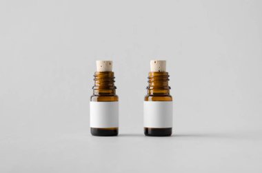 İlaç şişe Mock-Up-iki şişe. Boş etiket